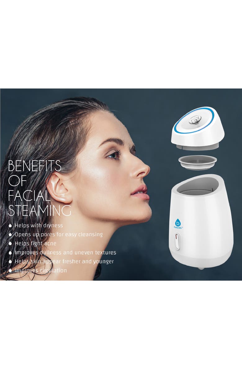 PURSONIC Facial Steamer Hot Mist Moisturizing Spa, Alternate, color, 