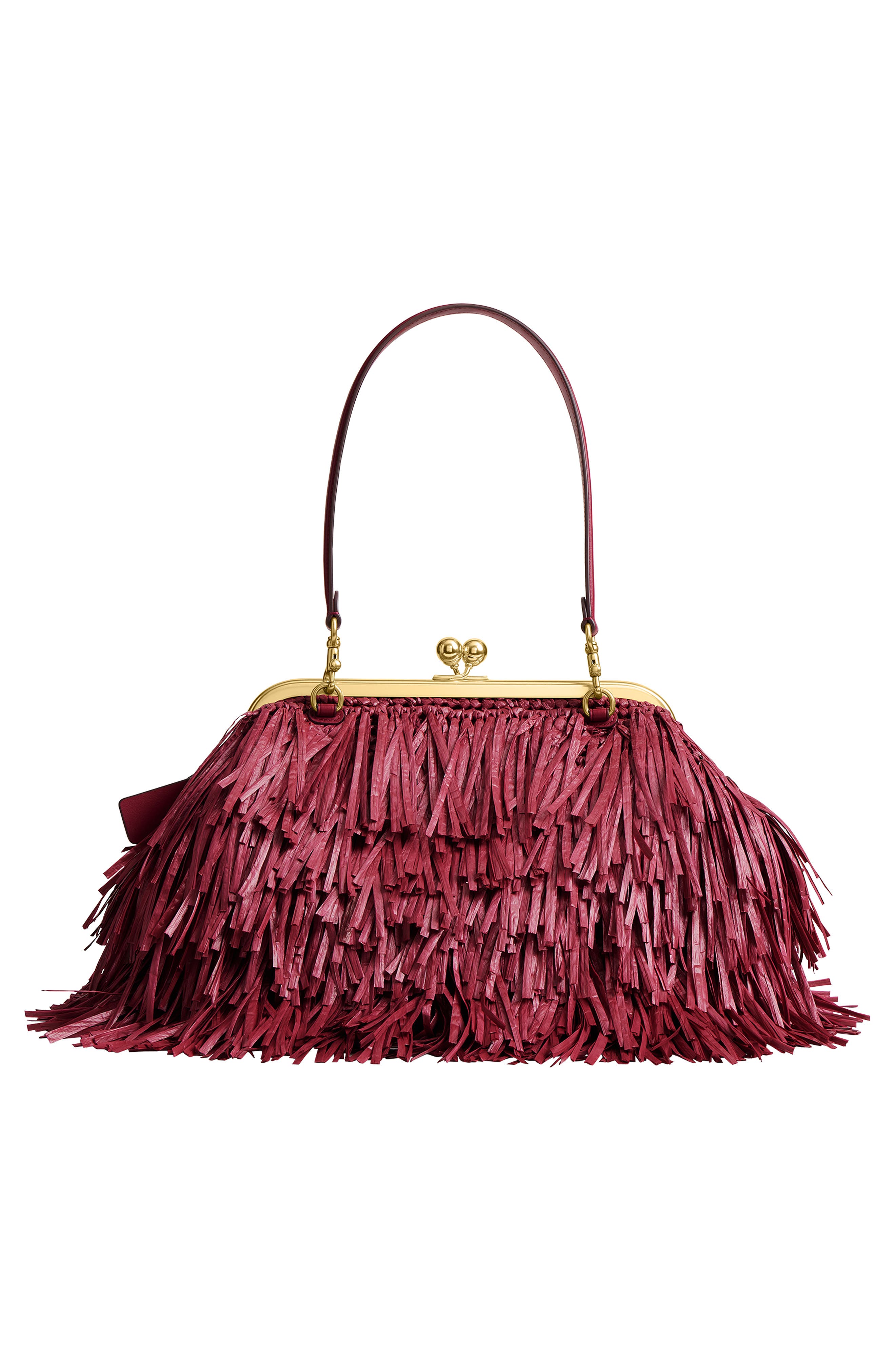 バッグ Coach l Chain Fringe Kisslock Bag Kisslock Fringe Straw Frame Bag (Women) | Nordstrom