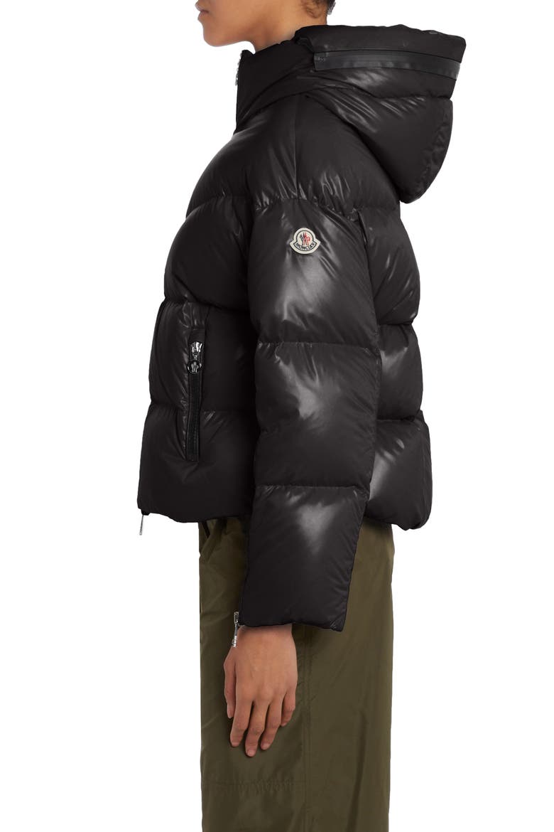Huppe Nylon Down Puffer Jacket, Alternate, color, BLACK