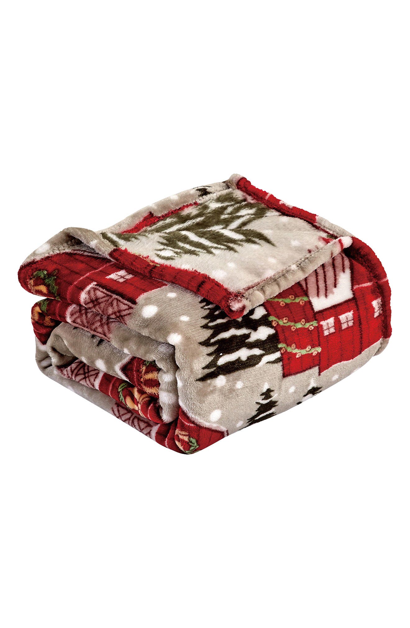 Luxury Home Snowy Barn Throw Blanket