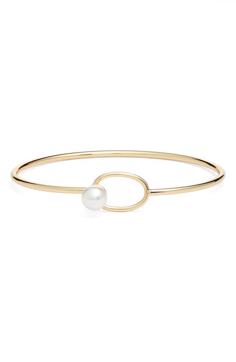 Demi Fine Pearl Closure Bangle