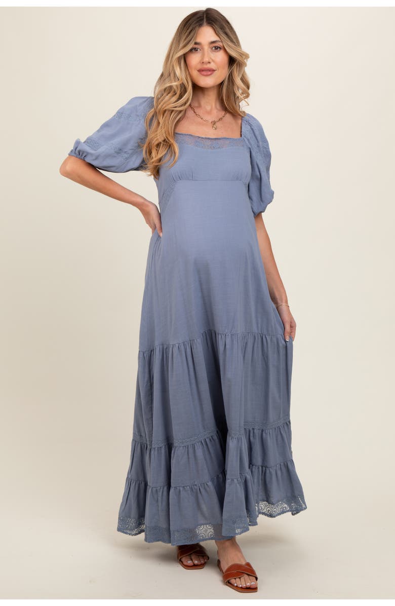 PinkBlush Lace Insert Maxi Dress, Alternate, color, Blue