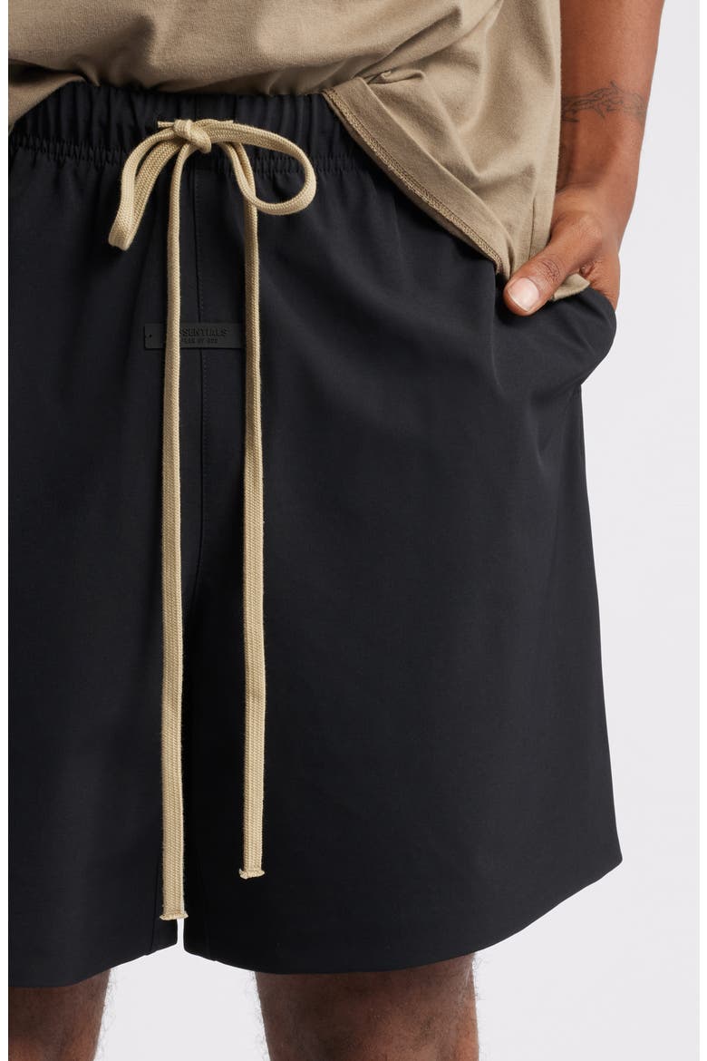 Bonded Drawstring Soccer Shorts, Alternate, color, BLACK