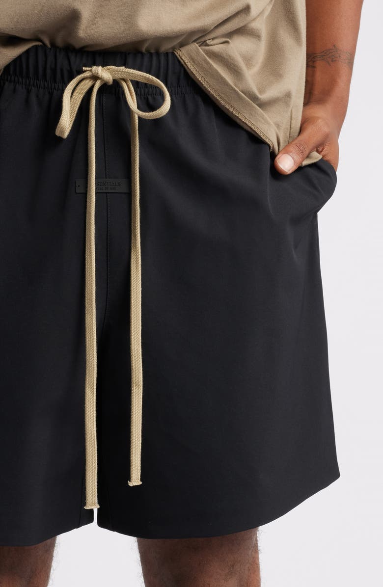 Fear of God Essentials Bonded Drawstring Soccer Shorts, Alternate, color,