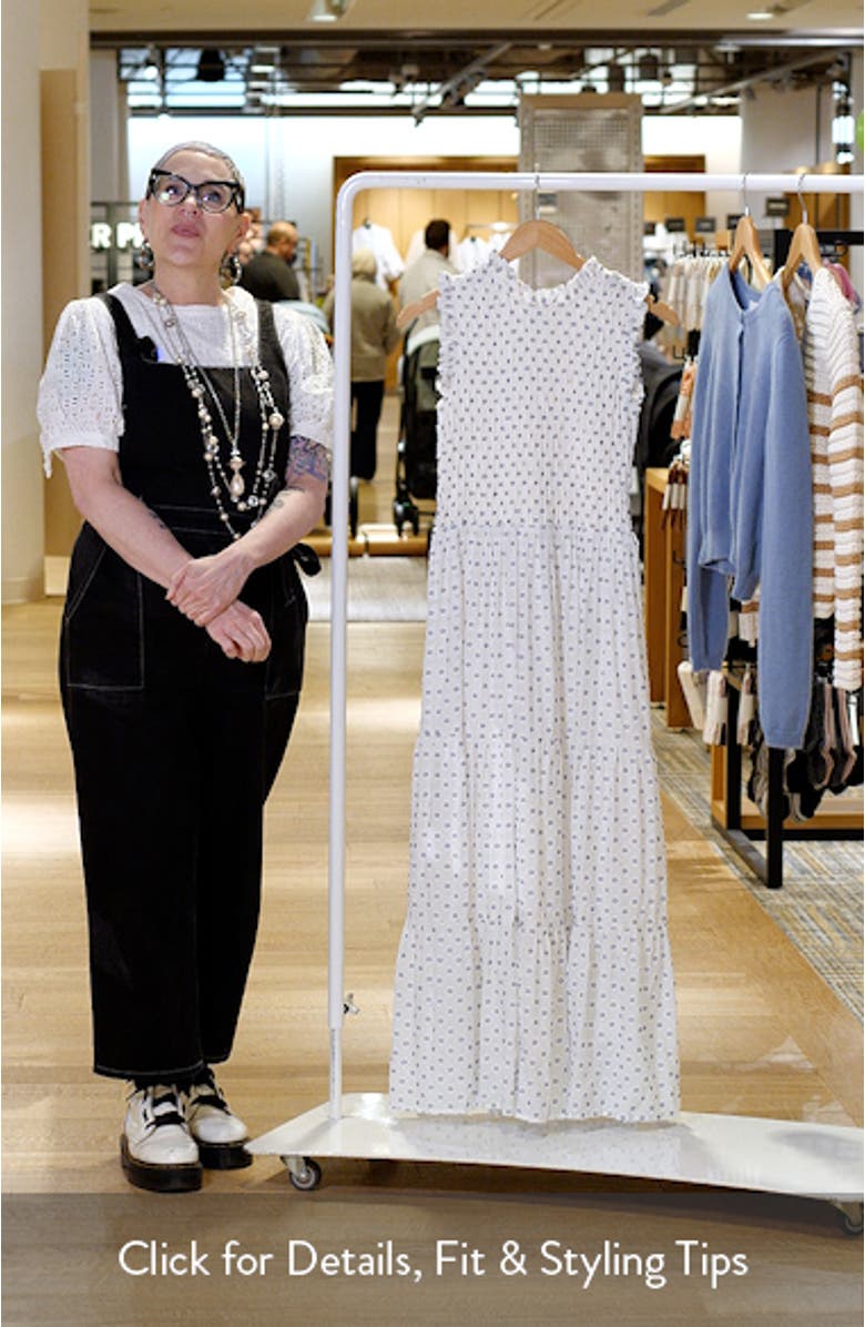 Navy Spots Maxi Dress, sales video thumbnail