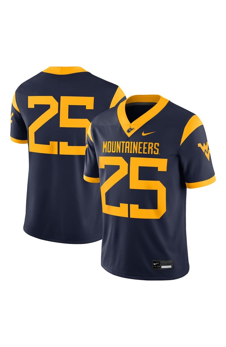 Nike Men's Nike #25 Navy West Virginia Mountaineers Limited Home Game Jersey, Alternate, color, Navy
