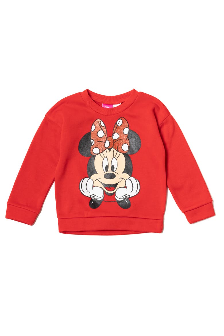 Minnie Mouse 2-Piece Fleece Sweatshirt and Pants Set, Alternate, color, Red Black Minnie