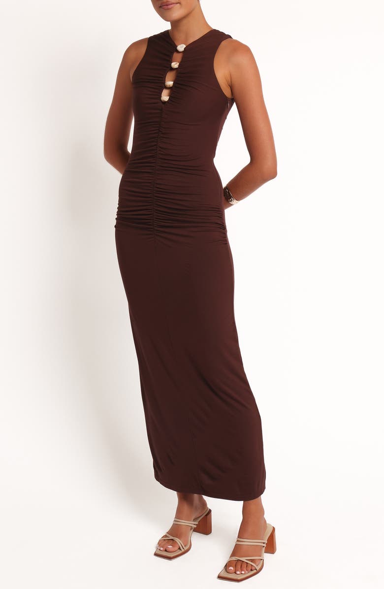 Petal & Pup Brody Body-Con Dress, Alternate, color, Chocolate