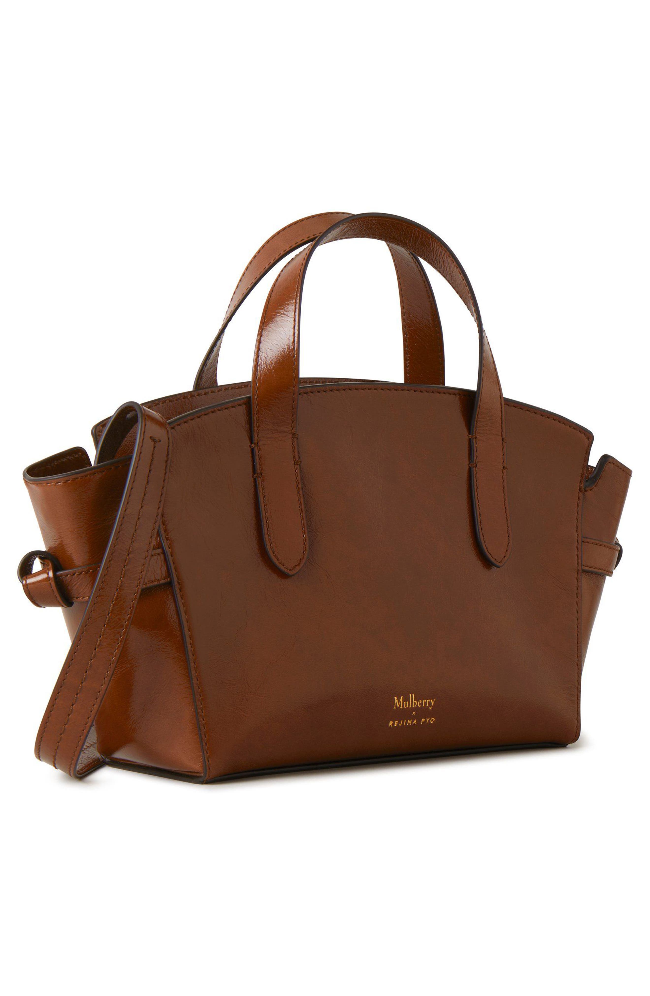x Rejina Pyo Clovelly Leather Top Handle Bag, Alternate, color, OAK