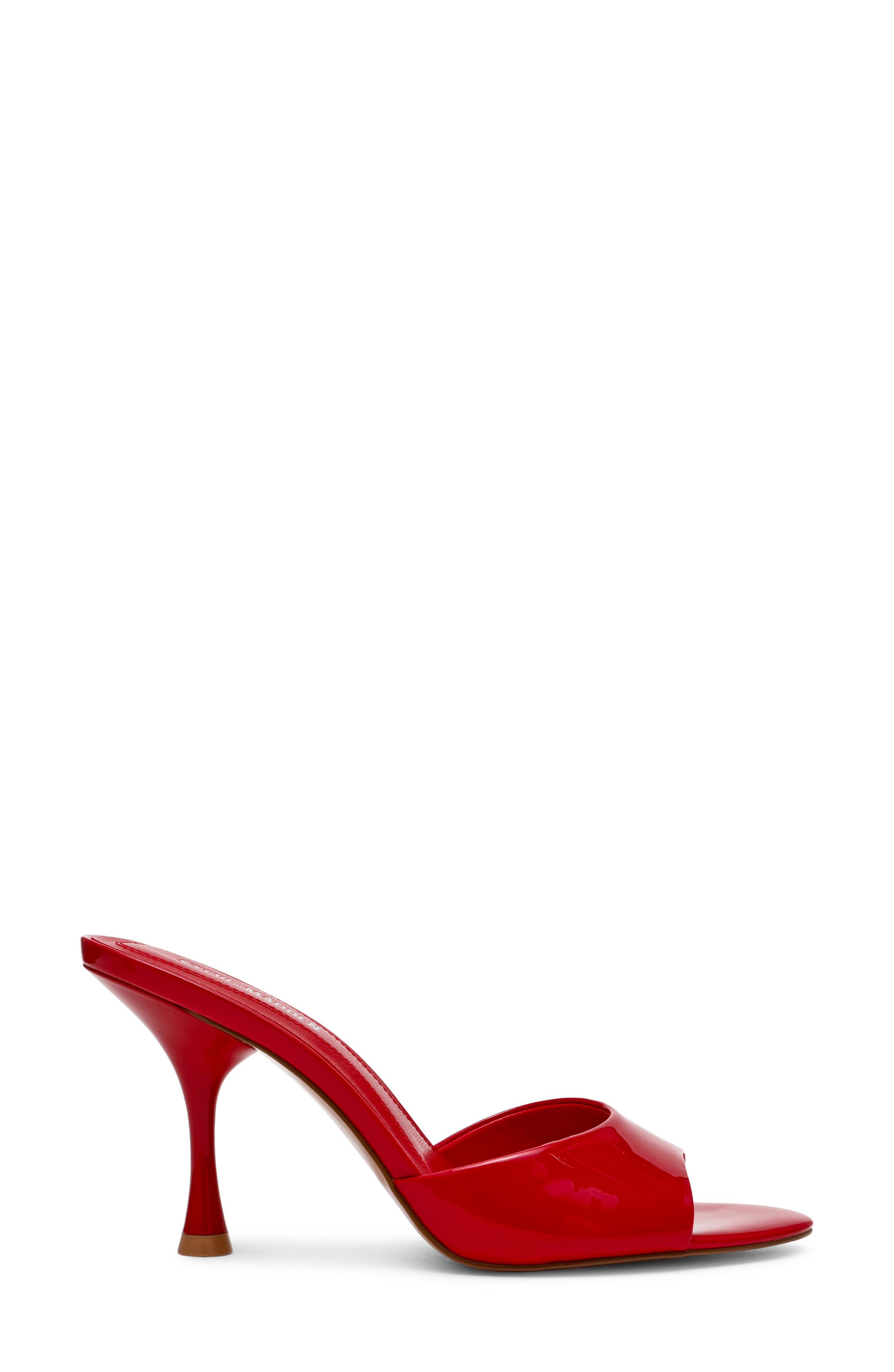 Steve Madden Santi Slide Sandal, Alternate, color, Dk Red Pat