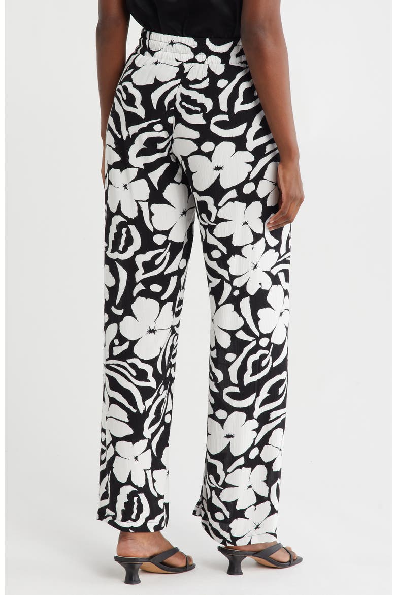 Print Pants, Alternate, color, BLACK COMBO ABSTRACT BLOOM