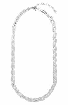 Braided Herringbone Chain Necklace