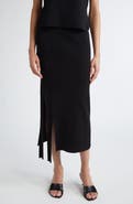 Victoria Beckham Multislit Rib Midi Skirt