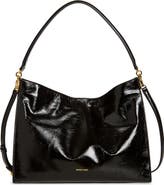 Veronica Beard Vida Crinkle Leather Hobo Bag