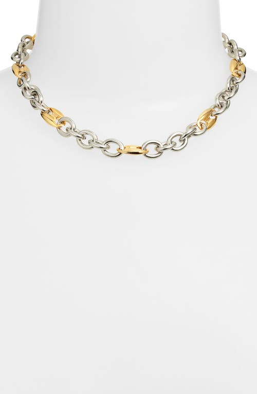 Vidakush Duotone Cowry Choker Necklace In Gold/silver