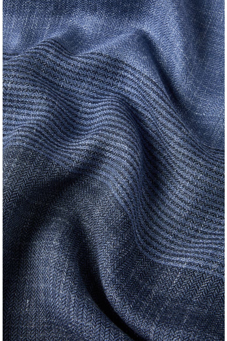 Linen and silk scarf, Alternate, color, Denim