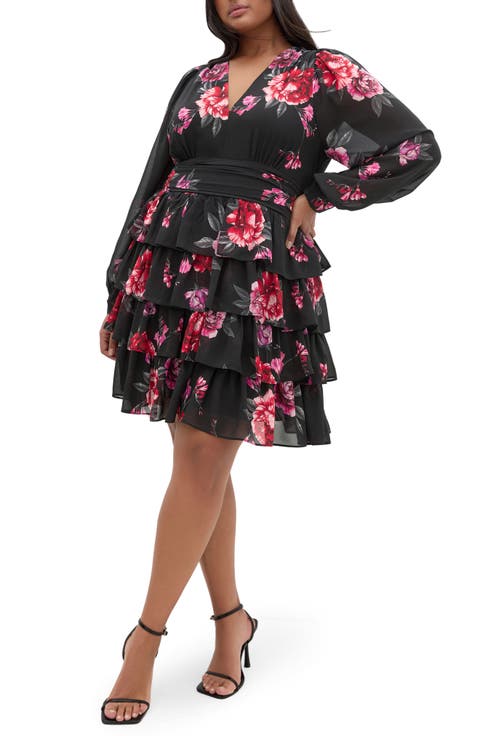 Juliette Print Long Sleeve Dress