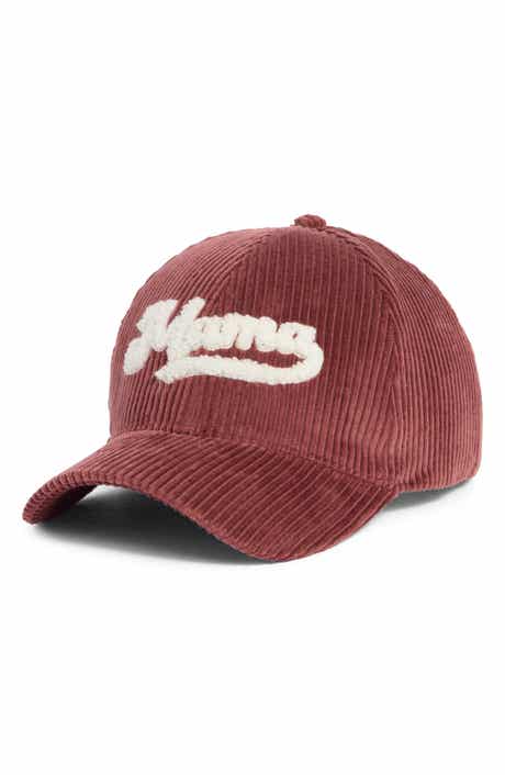 David & Young 'Mama' Chenille Patch Corduroy Baseball Cap