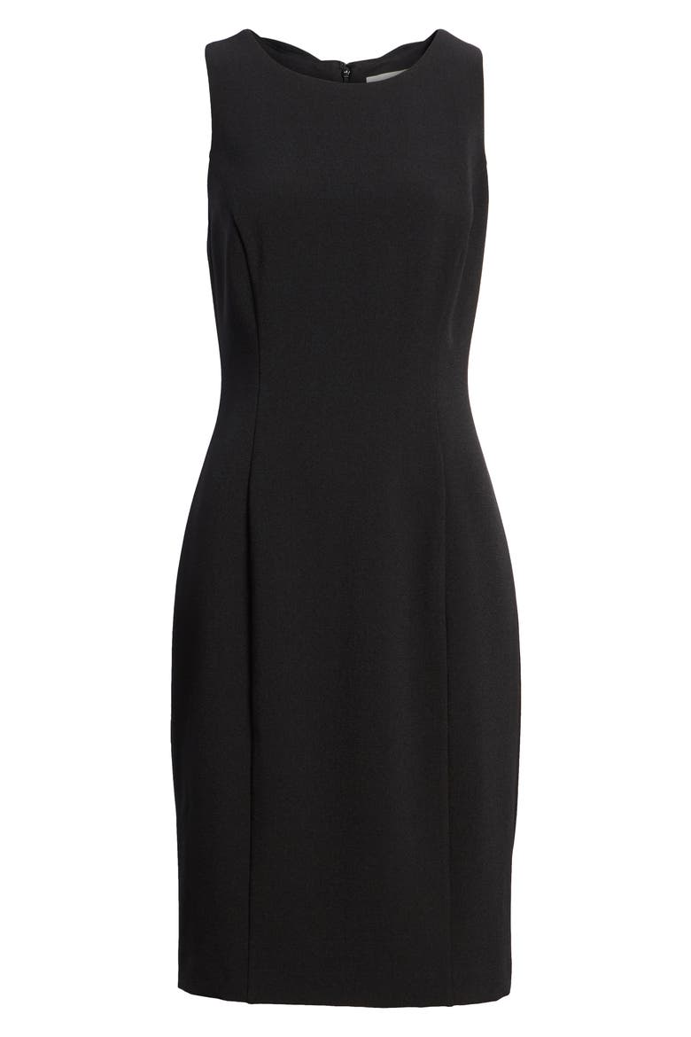 Bow Back Sheath Dress, Alternate, color, BLACK