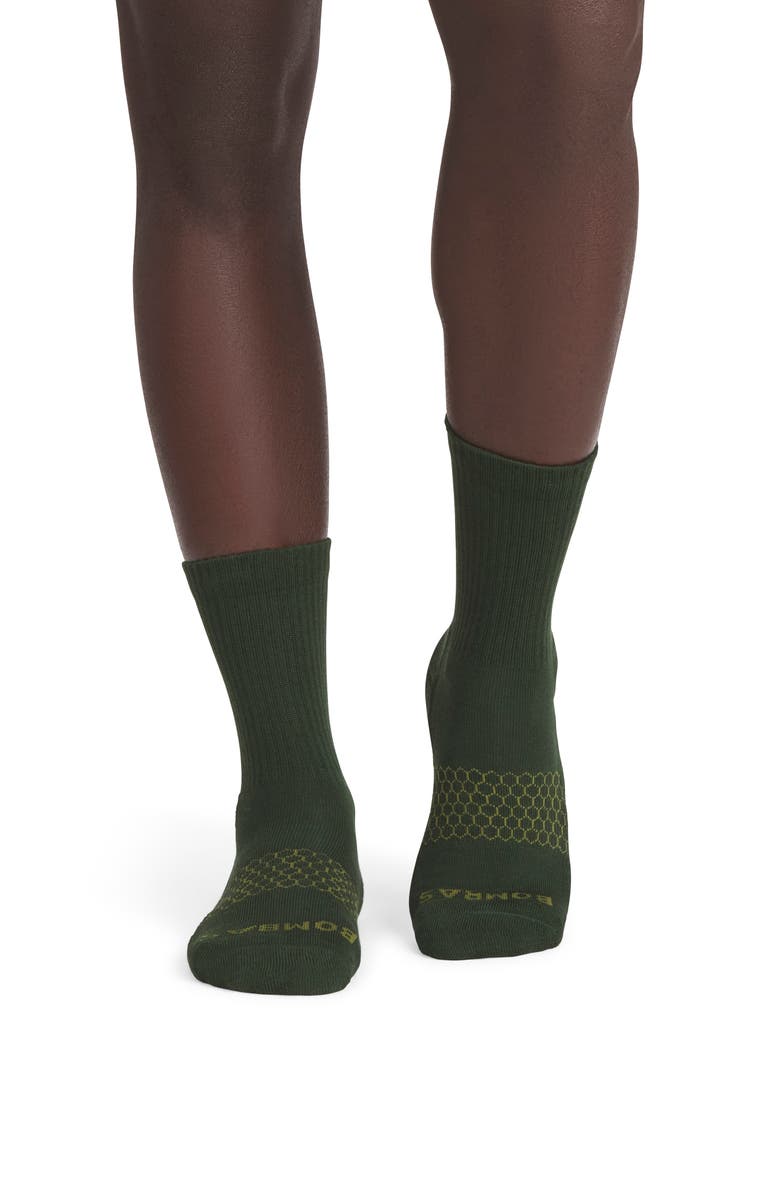 Bombas Rib Half Calf Socks, Alternate, color, 