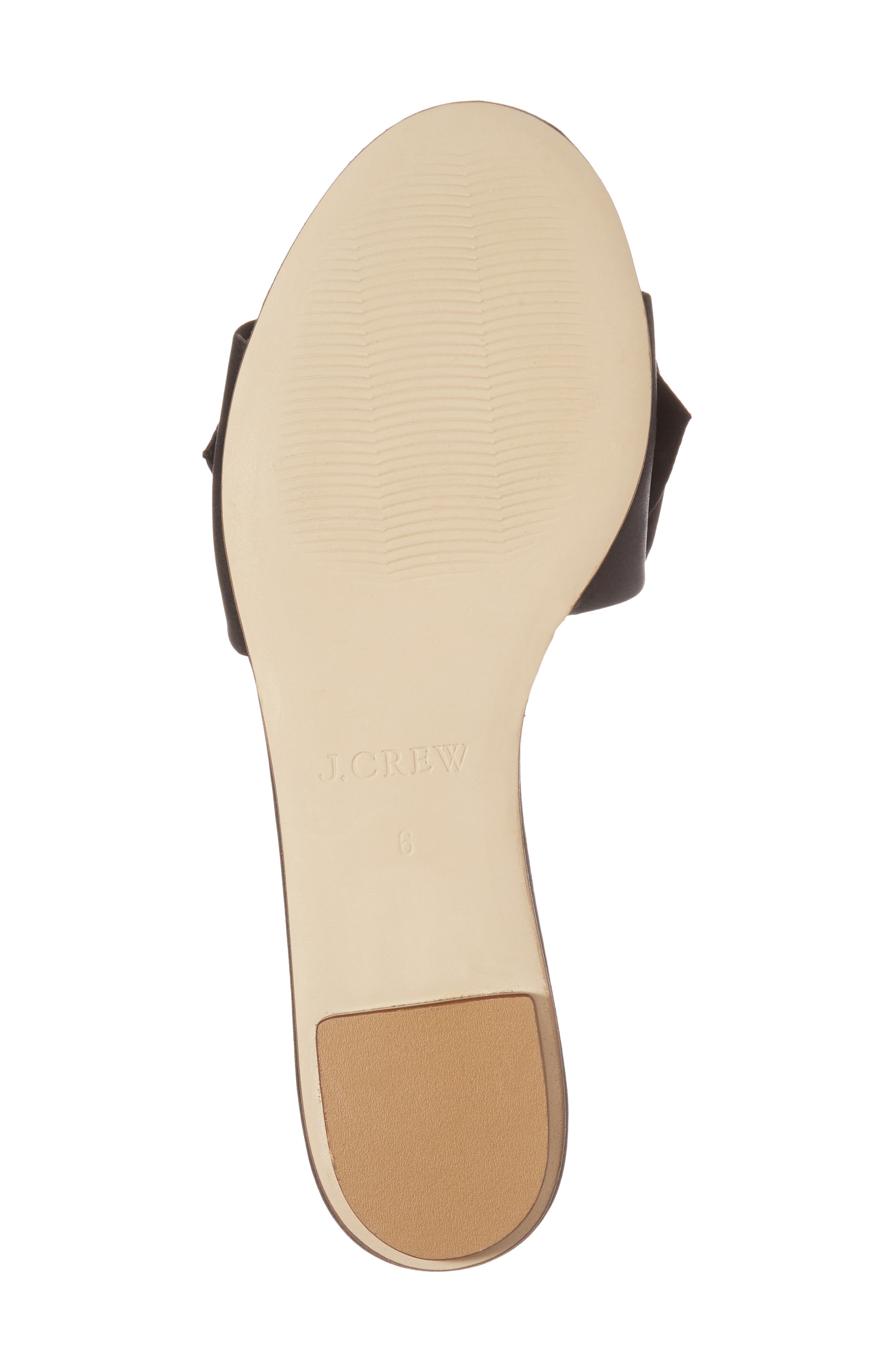 J.Crew Knotted Satin Bow Slide, Alternate, color, 