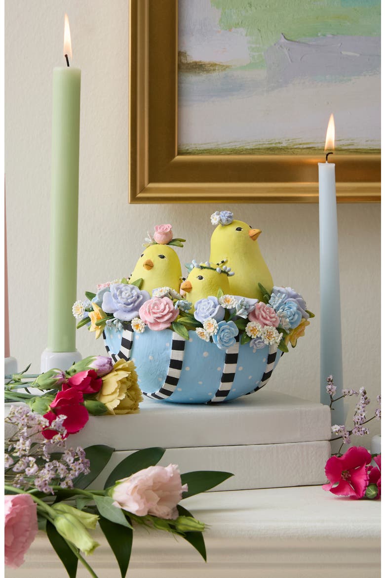 Patience Brewster Chicks in Egg Figurine, Alternate, color, BLUE