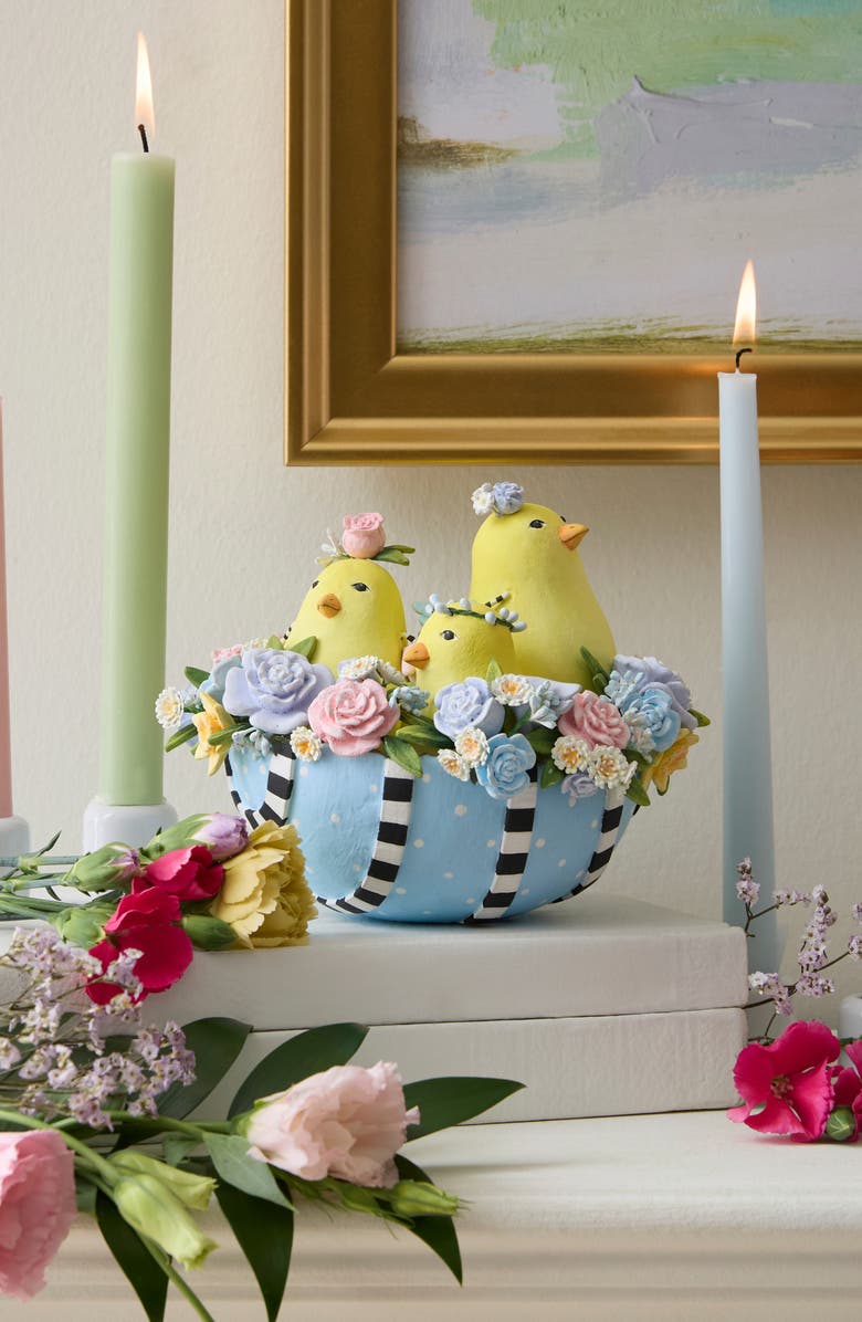MACKENZIE CHILDS Patience Brewster Chicks in Egg Figurine, Alternate, color, Blue