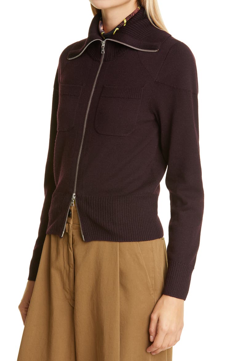 Mikko Knit Merino Wool Jacket, Alternate, color, AUBER