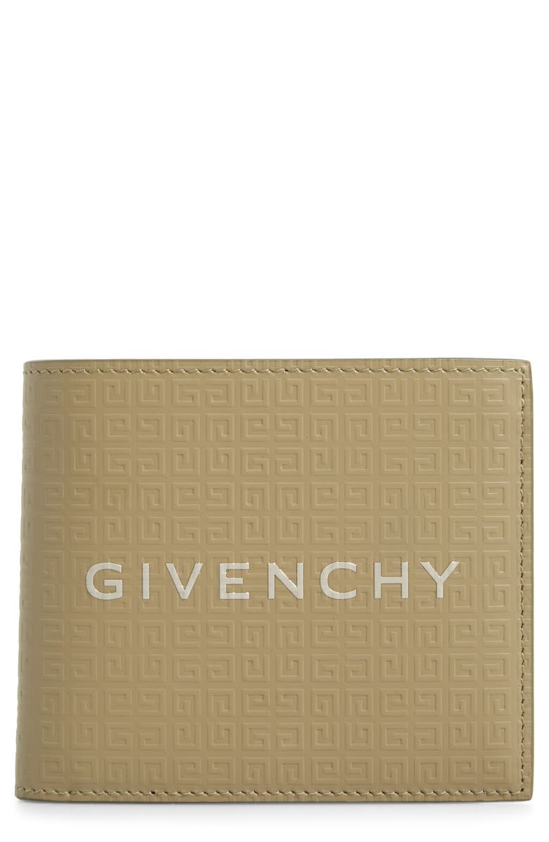 Givenchy 4G-Motif Leather Bifold Wallet, Main, color, Khaki