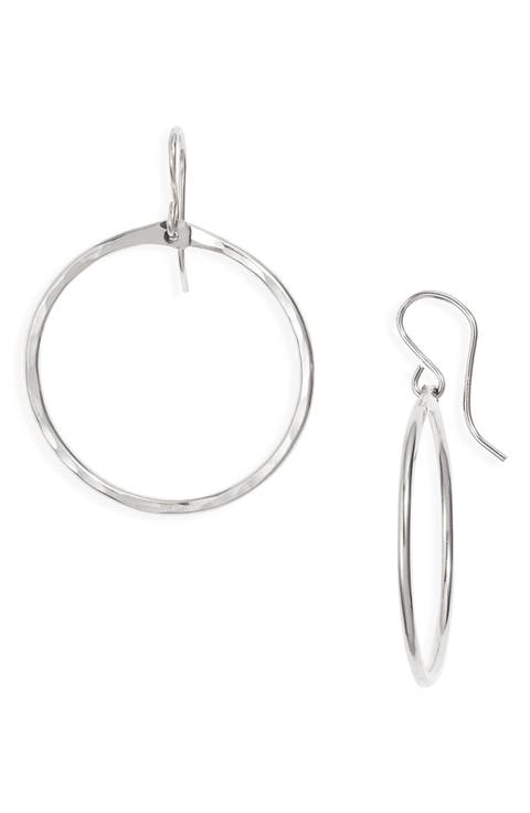 Signature Small Hammered Hoop Earrings