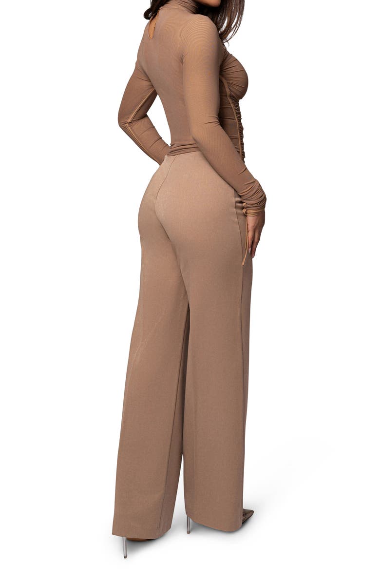 JLUXLABEL Novena Straight Leg Pants, Alternate, color, Beige