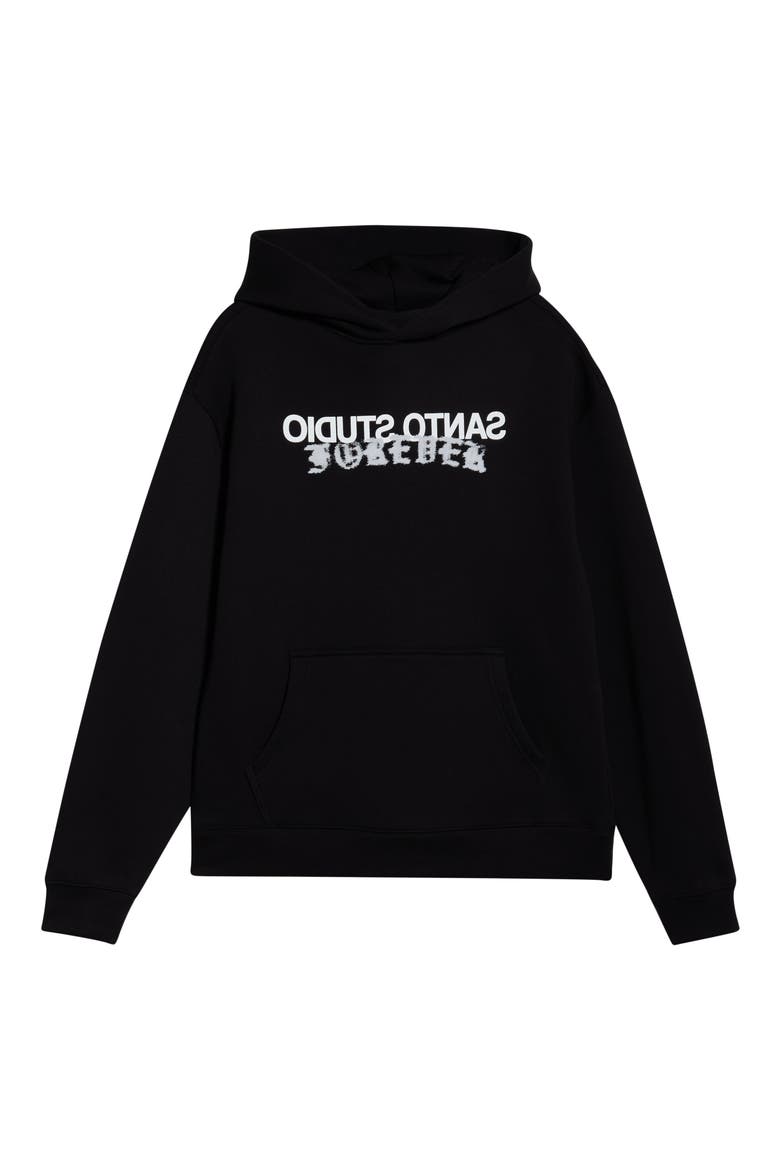 Forever Logo Cotton Fleece Hoodie, Alternate, color, BLACK