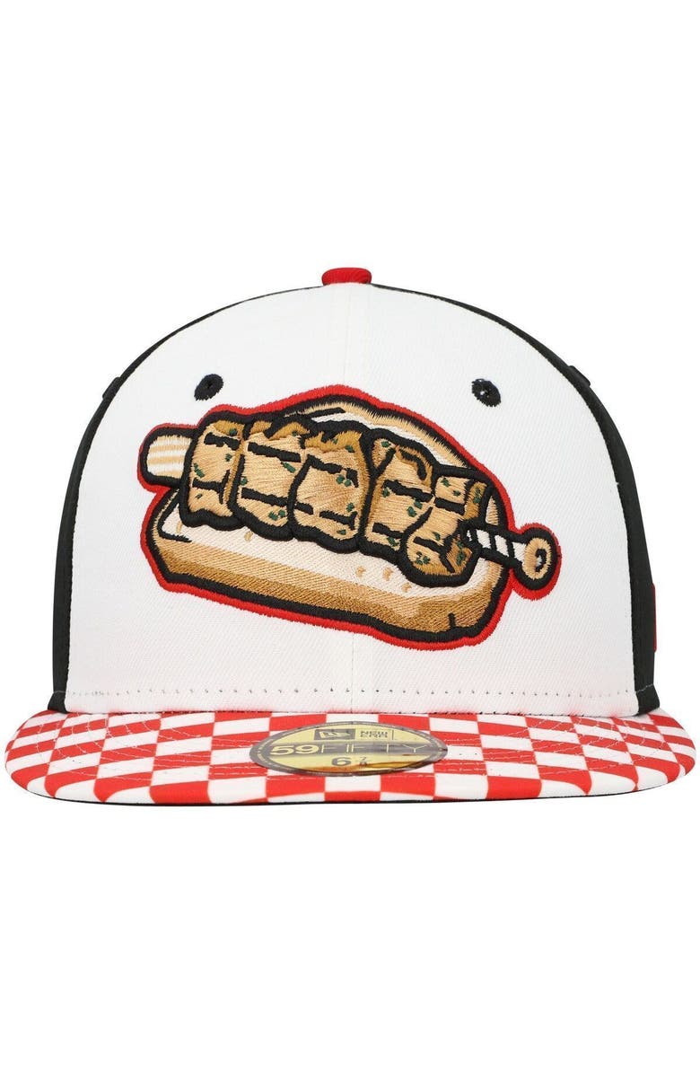 New Era Men's New Era White Binghamton Rumble Ponies Theme Night 59FIFTY Fitted Hat, Alternate, color, White