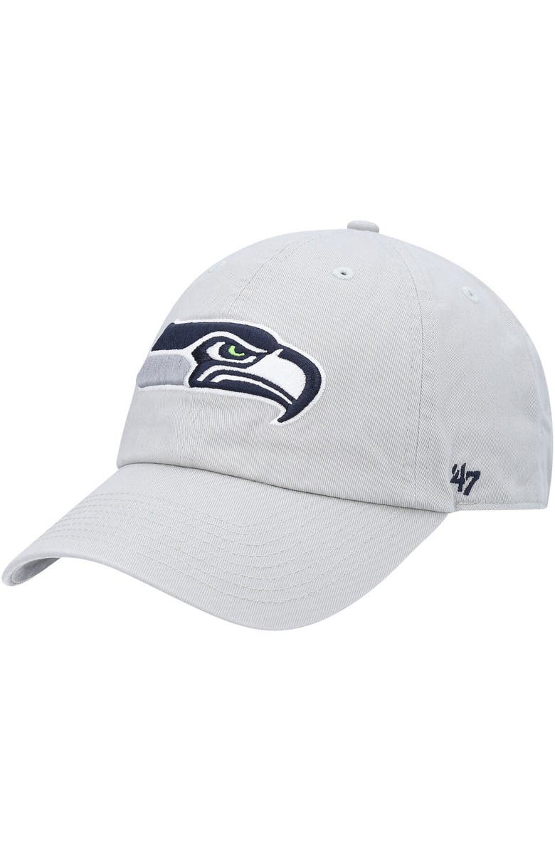 '47 Men's '47 Gray Seattle Seahawks Clean Up Adjustable Hat, Main, color, 