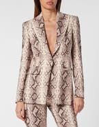 PHILIPP PLEIN Satin Slim Fit Blazer Pitone Women