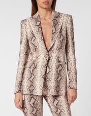 PHILIPP PLEIN Satin Slim Fit Blazer Pitone Women