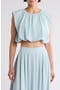 Sleeveless Blouson Crop Top