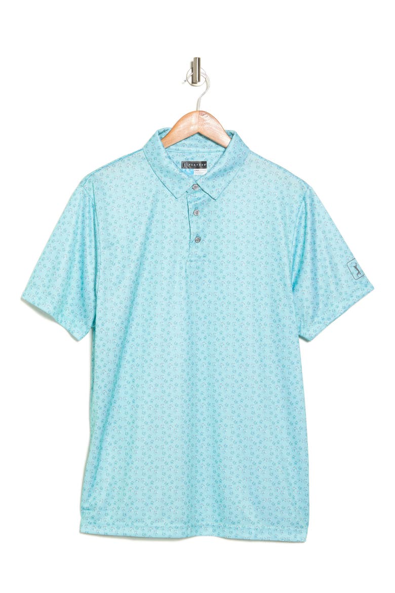 Hibiscus Polo, Alternate, color, TANAGER TURQUOIS