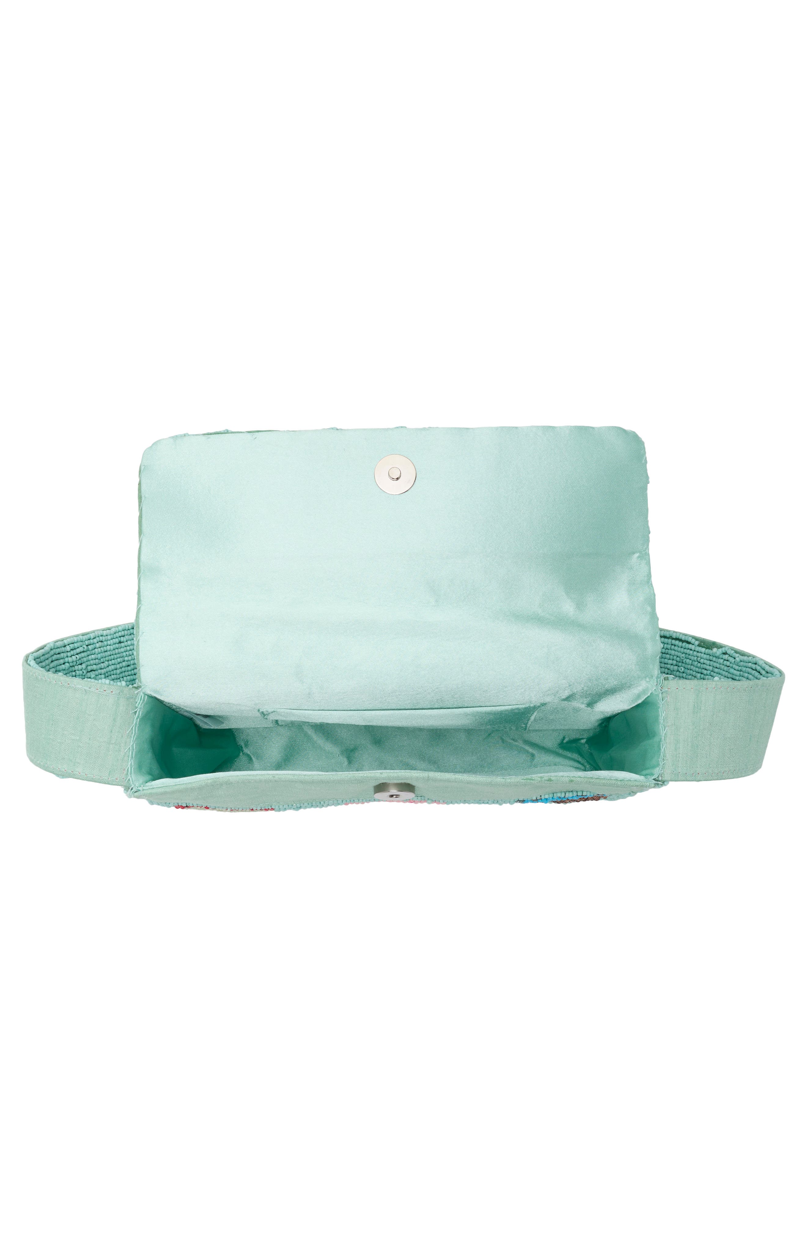 Collection XIIX Beaded Ice Cream Pops Baguette Shoulder Bag, Alternate, color, Seafoam Multi
