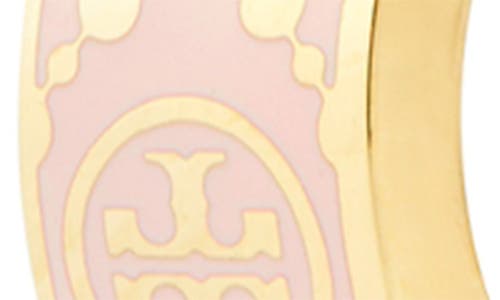 Tory Burch T-monogram Hoop Earrings In Multi