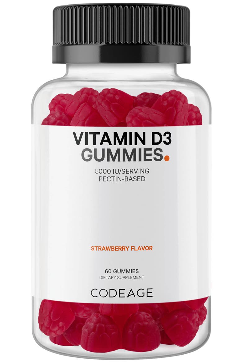 Vitamin D3 Gummies - Vitamin D 5000 IU Supplement, Main, color, White