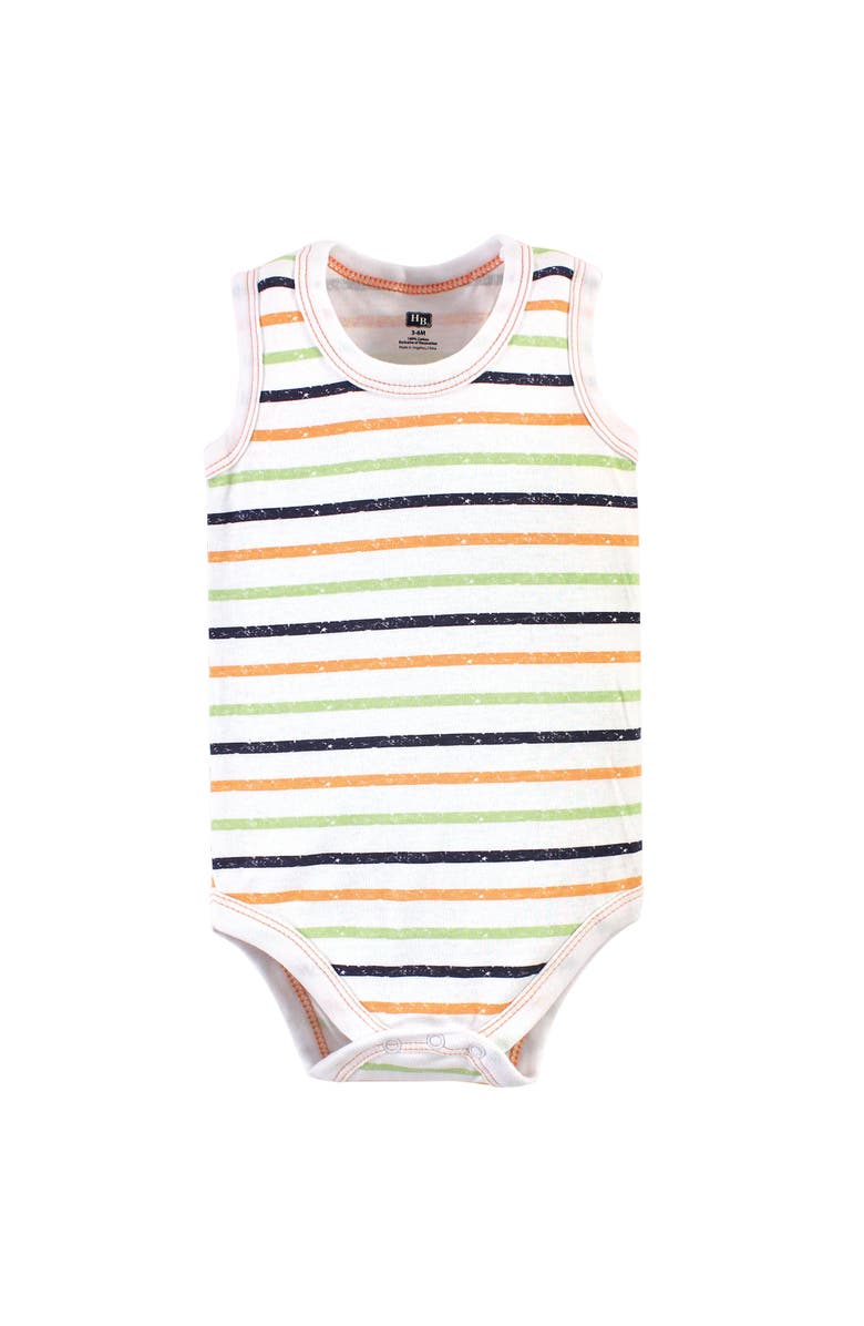 Hudson Baby Cotton Tank-Style Bodysuits, Alternate, color, Wild Safari