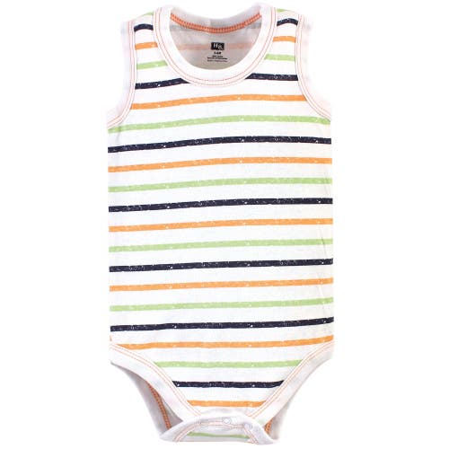 Hudson Baby Cotton Tank-style Bodysuits In Multi