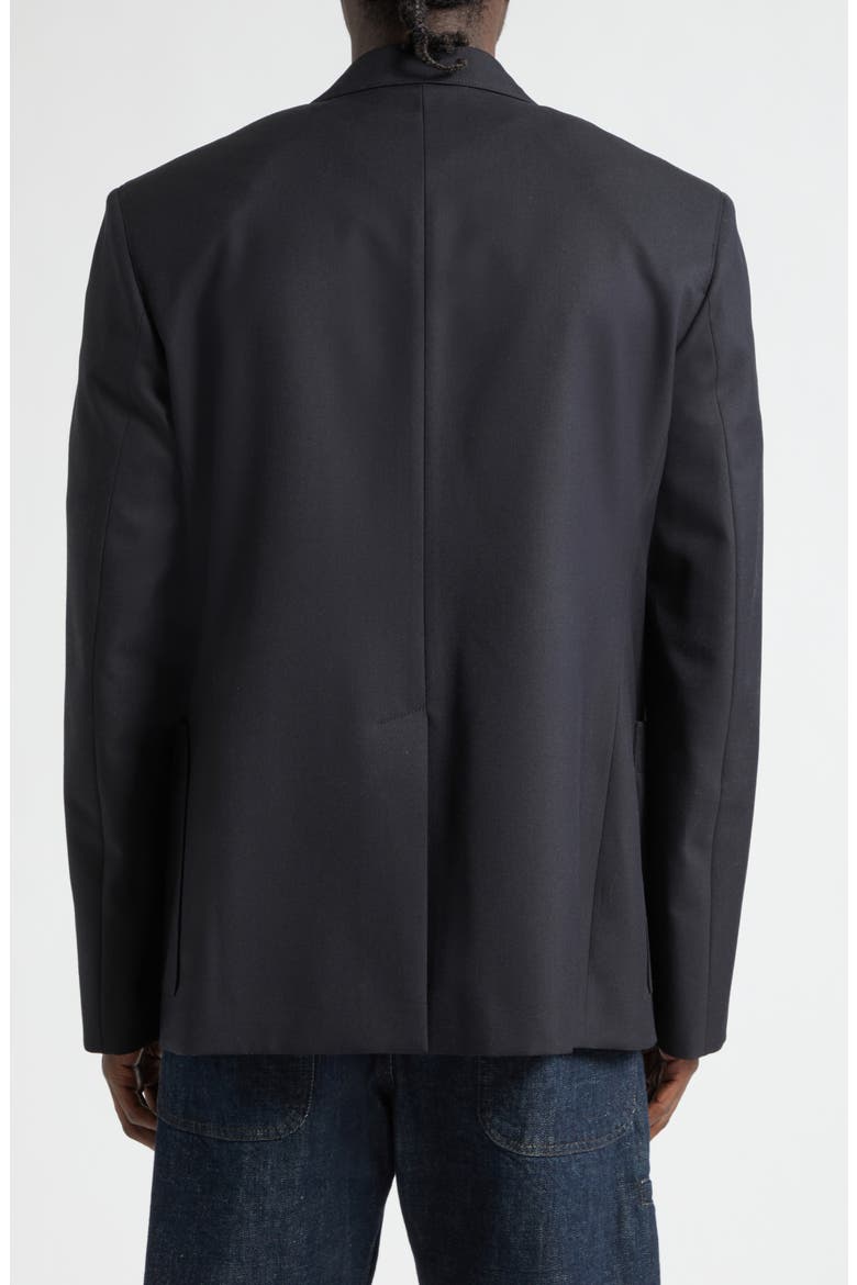 Tailored Single Breasted Jacket, Alternate, color, MARINE MELANGE
