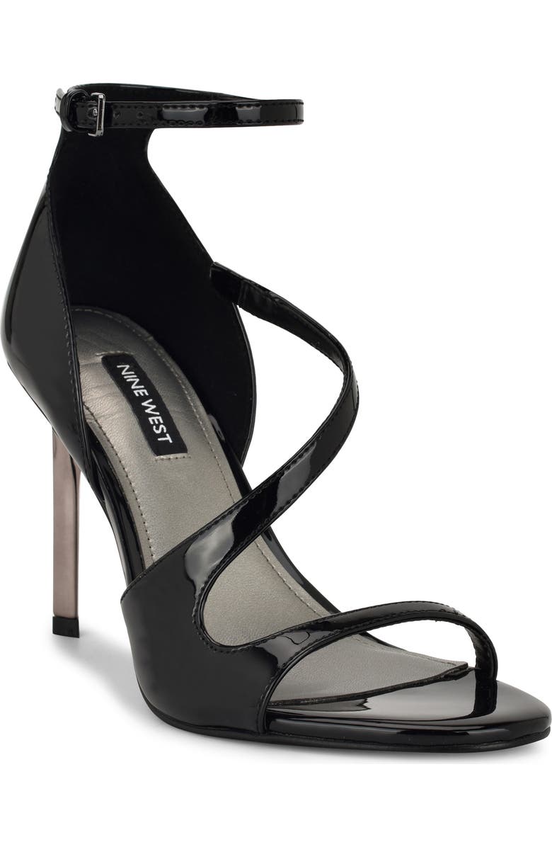 Nine West Shimmy Ankle Strap Sandal, Main, color, Black