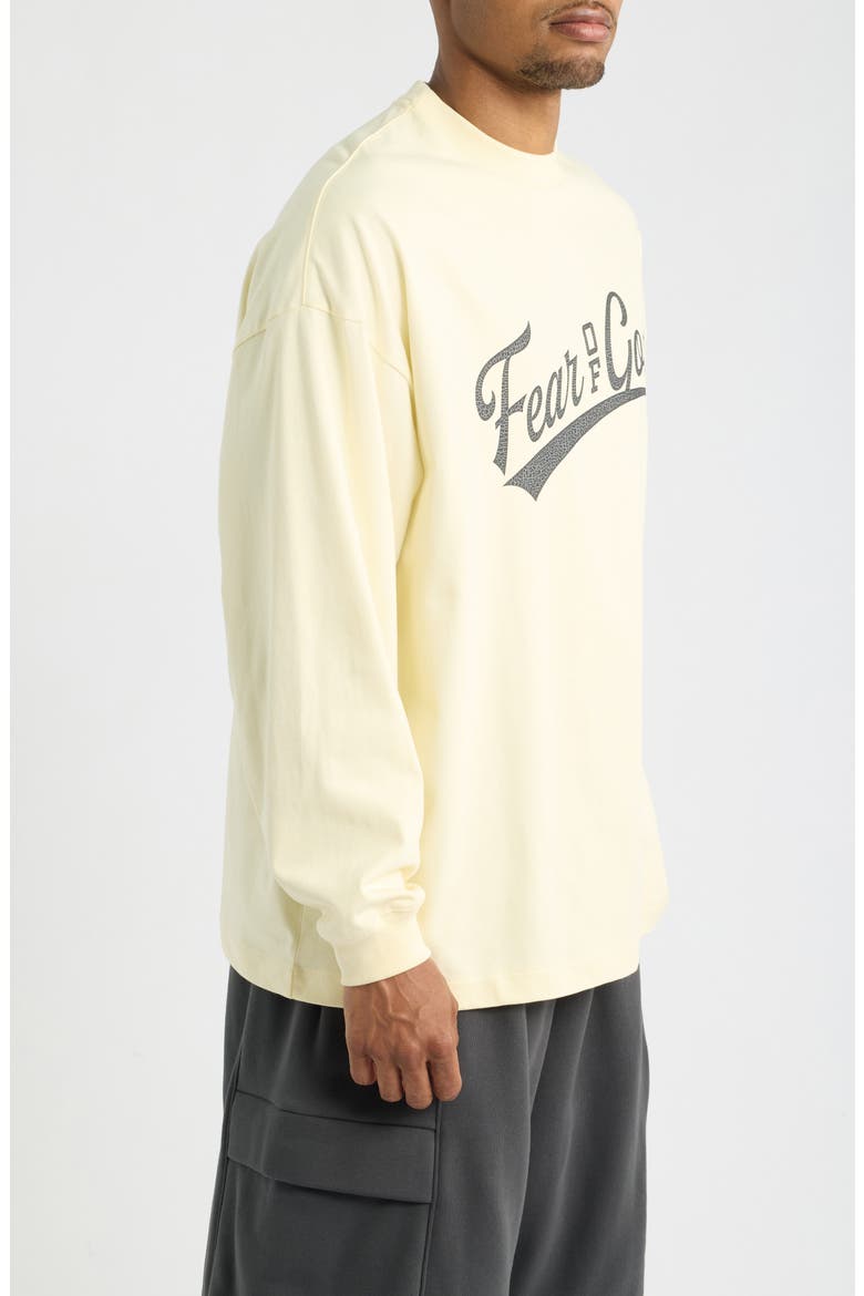 Merch Oversize Long Sleeve Cotton Graphic T-Shirt, Alternate, color, CHALK