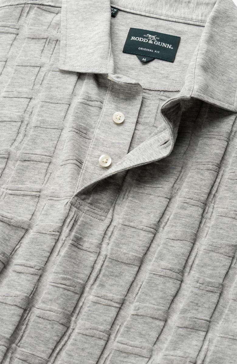 Rodd & Gunn Rosskeen Textured Cotton Polo, Alternate, color, Smoke
