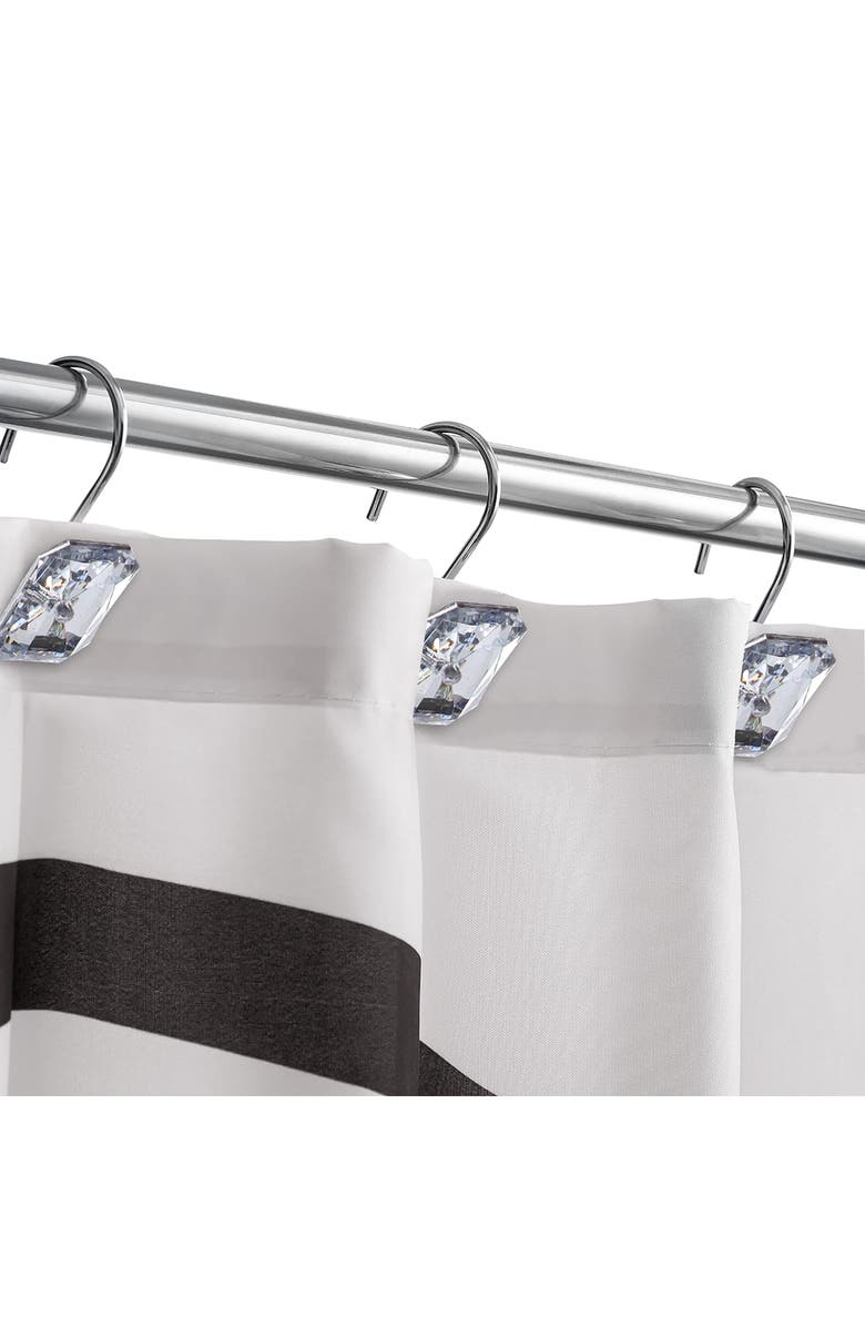 J AND V TEXTILES 12-Piece Decorative Shower Curtain Rings Set, Alternate, color, N/A