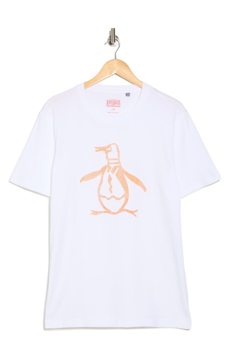 Original Penguin 3D Dot Penguin Cotton T-Shirt, Alternate, color, Birght White