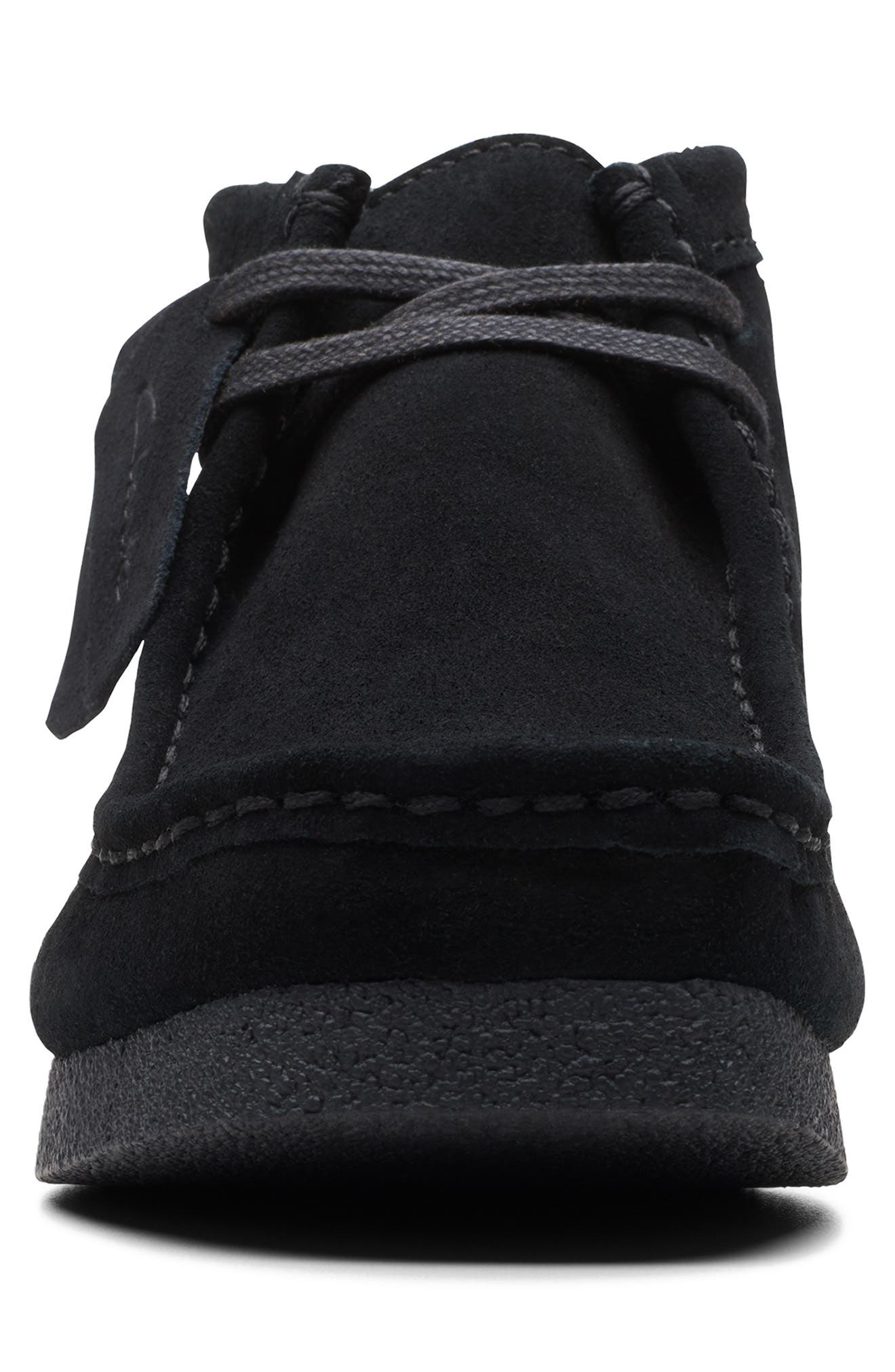 Clarks<sup>®</sup> Wallabee Suede Boot, Alternate, color, Black Suede